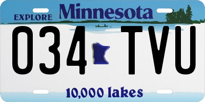 MN license plate 034TVU