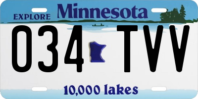 MN license plate 034TVV