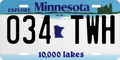 MN license plate 034TWH