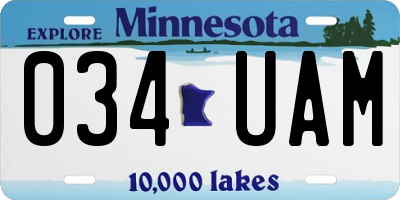 MN license plate 034UAM