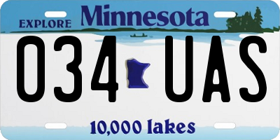MN license plate 034UAS