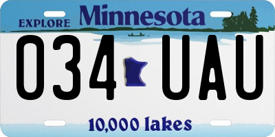 MN license plate 034UAU