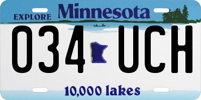 MN license plate 034UCH