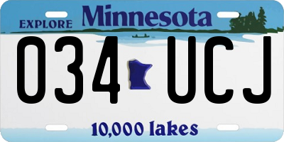 MN license plate 034UCJ