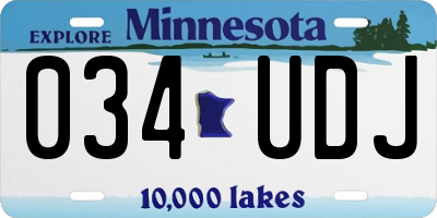 MN license plate 034UDJ