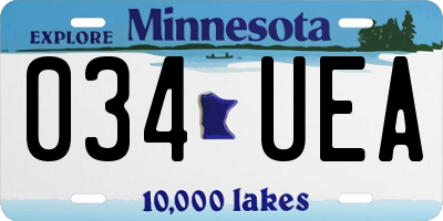 MN license plate 034UEA