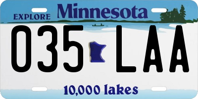 MN license plate 035LAA