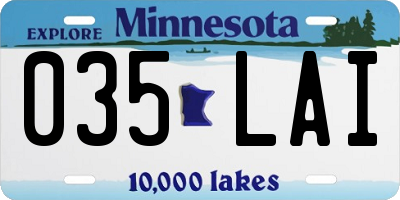 MN license plate 035LAI