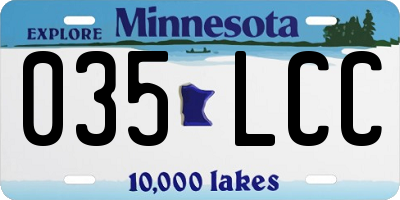 MN license plate 035LCC