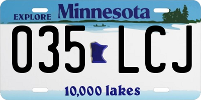 MN license plate 035LCJ