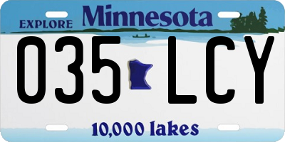 MN license plate 035LCY