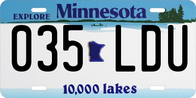 MN license plate 035LDU