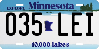 MN license plate 035LEI