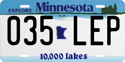 MN license plate 035LEP