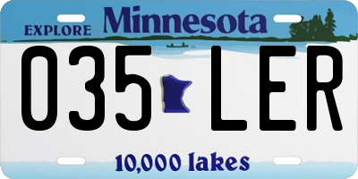 MN license plate 035LER