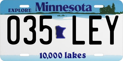 MN license plate 035LEY