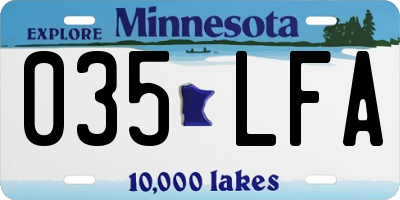 MN license plate 035LFA