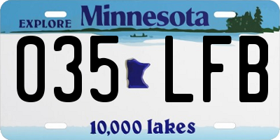 MN license plate 035LFB