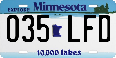 MN license plate 035LFD