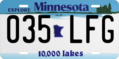 MN license plate 035LFG