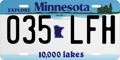 MN license plate 035LFH