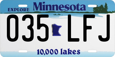 MN license plate 035LFJ