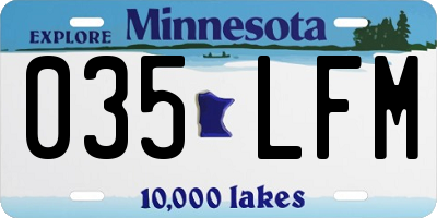 MN license plate 035LFM