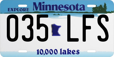 MN license plate 035LFS