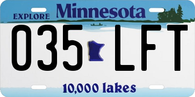 MN license plate 035LFT
