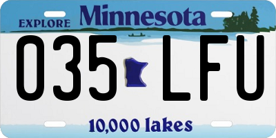 MN license plate 035LFU