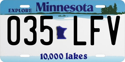 MN license plate 035LFV