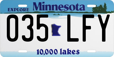 MN license plate 035LFY