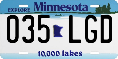 MN license plate 035LGD