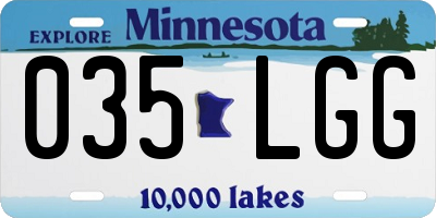 MN license plate 035LGG