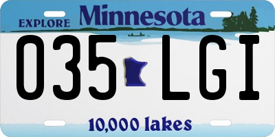 MN license plate 035LGI