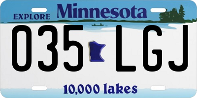 MN license plate 035LGJ