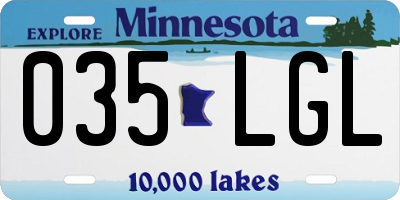 MN license plate 035LGL