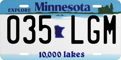 MN license plate 035LGM