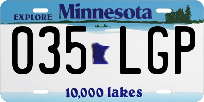 MN license plate 035LGP