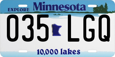 MN license plate 035LGQ