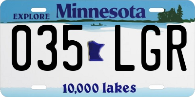 MN license plate 035LGR