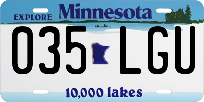 MN license plate 035LGU