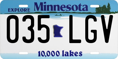 MN license plate 035LGV