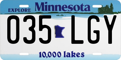 MN license plate 035LGY