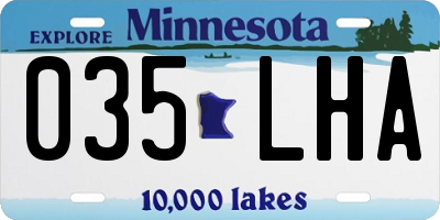 MN license plate 035LHA