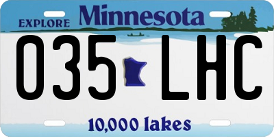 MN license plate 035LHC