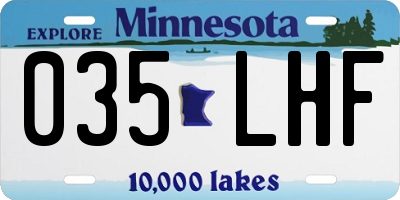 MN license plate 035LHF
