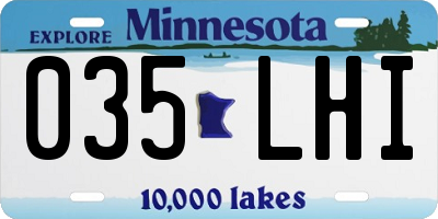 MN license plate 035LHI