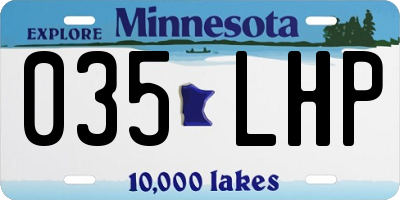 MN license plate 035LHP