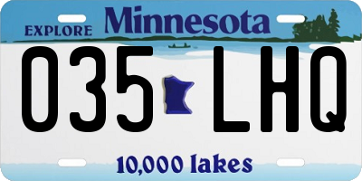 MN license plate 035LHQ